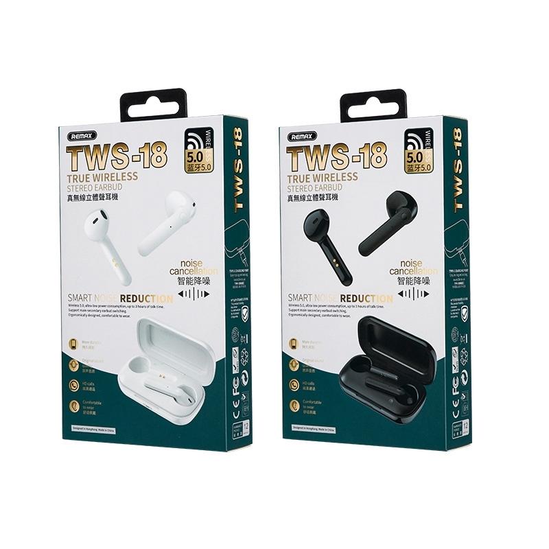 True Wireless Stereo (TWS) Bluetooth 5.0 Earphones - TWS-18 Wireless Earbuds, Black