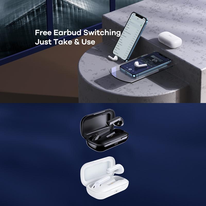True Wireless Stereo (TWS) Bluetooth 5.0 Earphones - TWS-18 Wireless Earbuds, Black