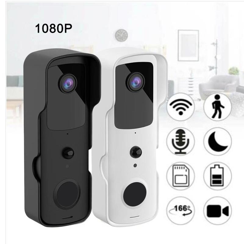 Smart WiFi Video Doorbell – Two-Way Intercom, Night Vision, Motion Detection – Black