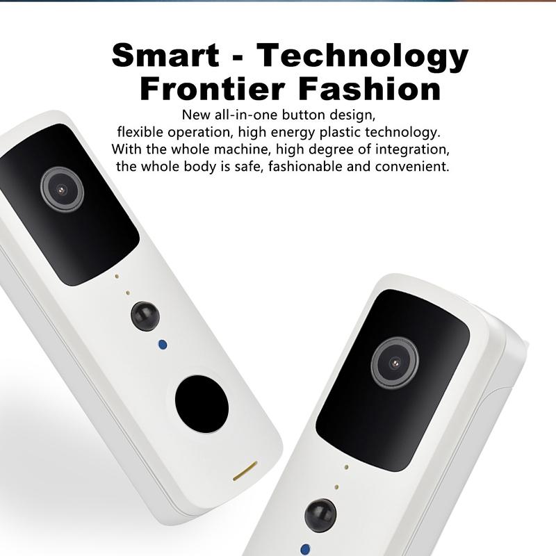 Smart WiFi Video Doorbell – Two-Way Intercom, Night Vision, Motion Detection – Black