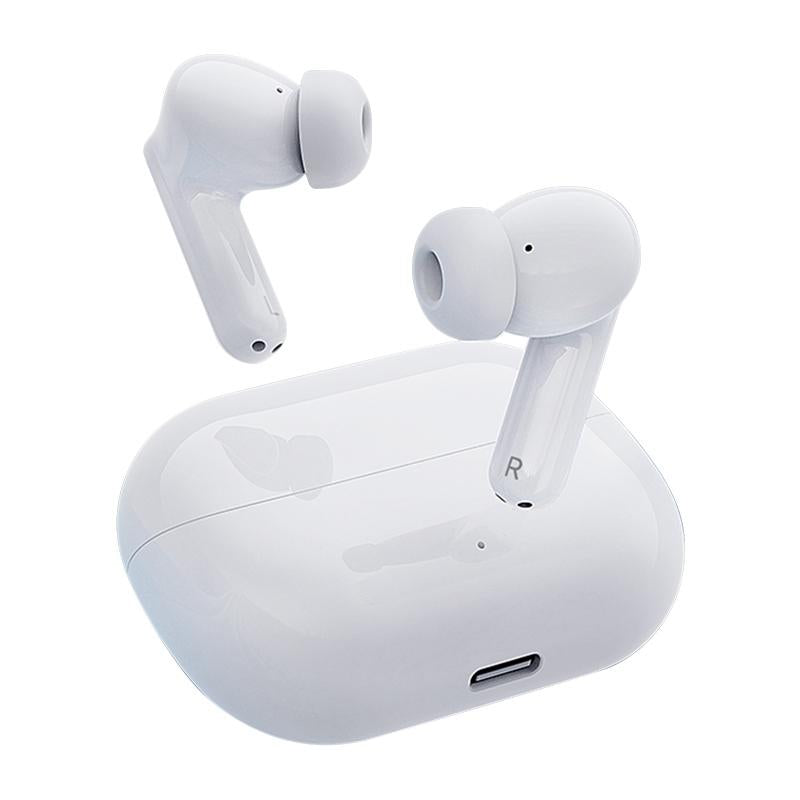 Wireless Active Noise-Cancelling Bluetooth Earbuds – Hi-Fi Sound & Long Battery Life – White
