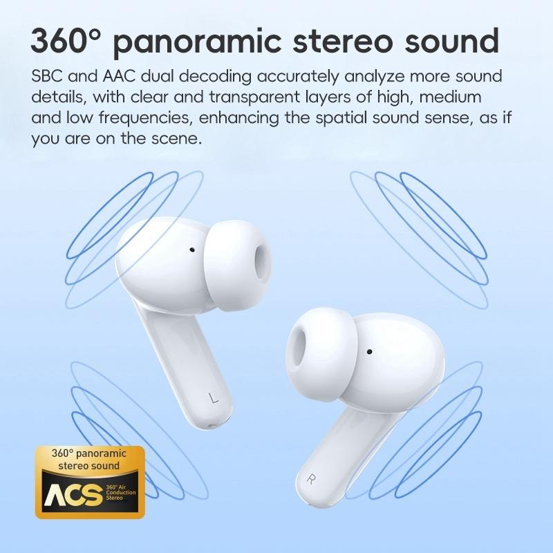 Wireless Active Noise-Cancelling Bluetooth Earbuds – Hi-Fi Sound & Long Battery Life – White
