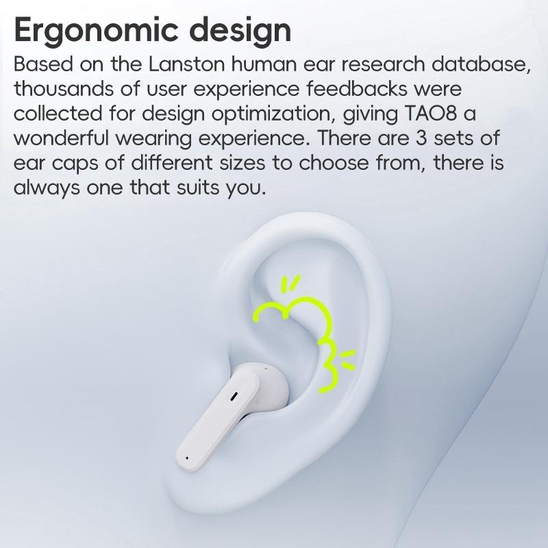 Wireless Active Noise-Cancelling Bluetooth Earbuds – Hi-Fi Sound & Long Battery Life – White