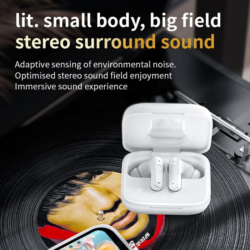 Wireless Bluetooth Earphones with Touch Screen & Noise Reduction – High-Fidelity Sound – Black