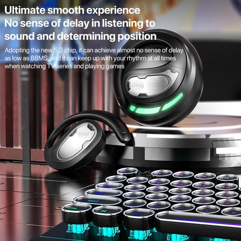 Wireless Bluetooth Earphones – Mechanical Planet Ear-Mounted Design, Beige In-Ear Headphones with Mic