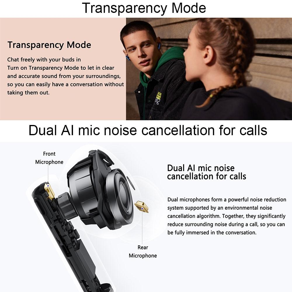 Blue Wireless Sports Earbuds – Active Noise Cancelling, Sweatproof, Bluetooth 5.0, Secure Fit, Long Battery Life