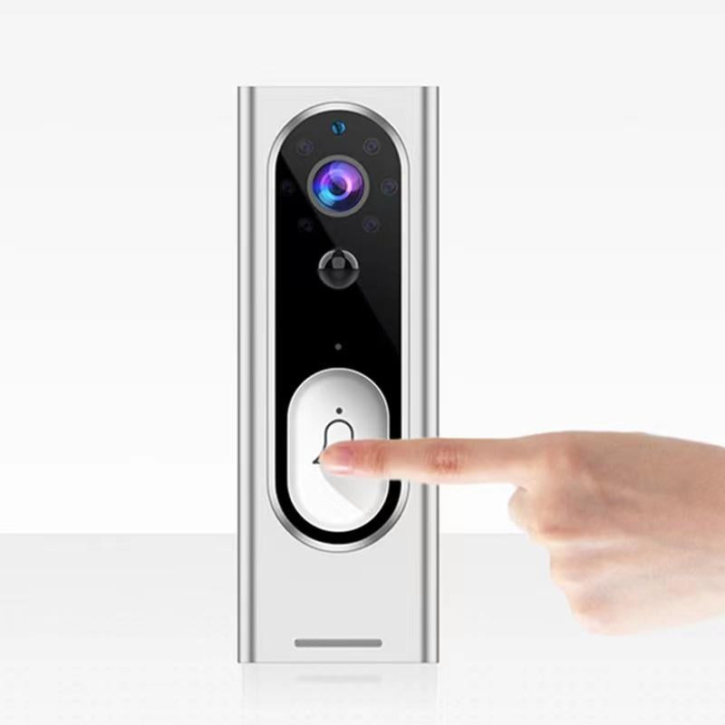 Smart Wireless Video Doorbell – Black | Night Vision & Motion Detection Security Camera