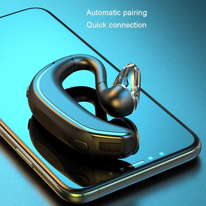 White Business Bluetooth Earphones – Rotatable Left/Right Earpiece, Wireless & Hands-Free Headset