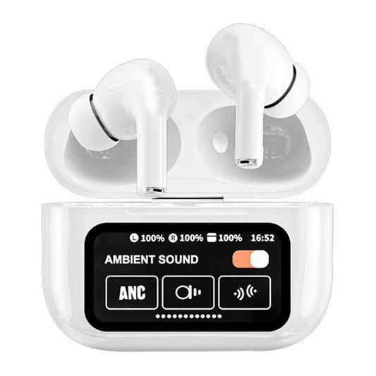 White Wireless Bluetooth Earphones with Touchscreen & Noise Reduction – Stylish In-Ear Design
