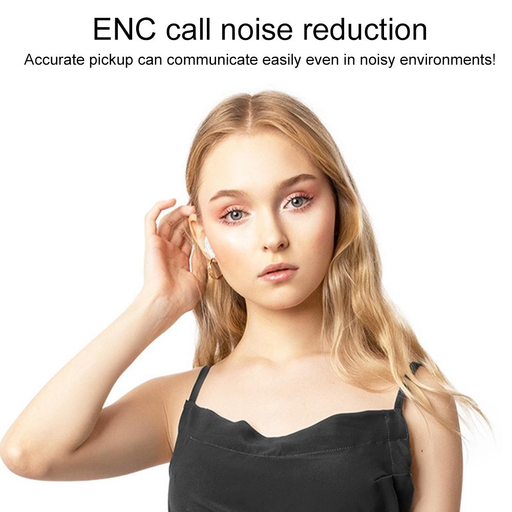 White Wireless Bluetooth Earphones with Touchscreen & Noise Reduction – Stylish In-Ear Design