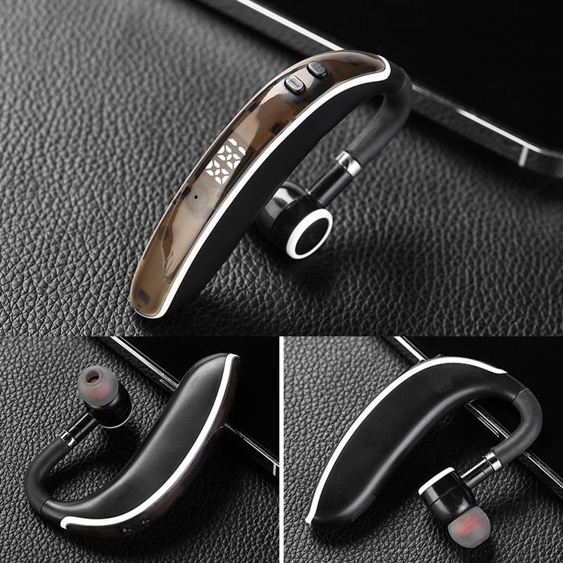 Universal Bluetooth Earphone – Single-Ear Rotating Wireless Headset (Black / White)