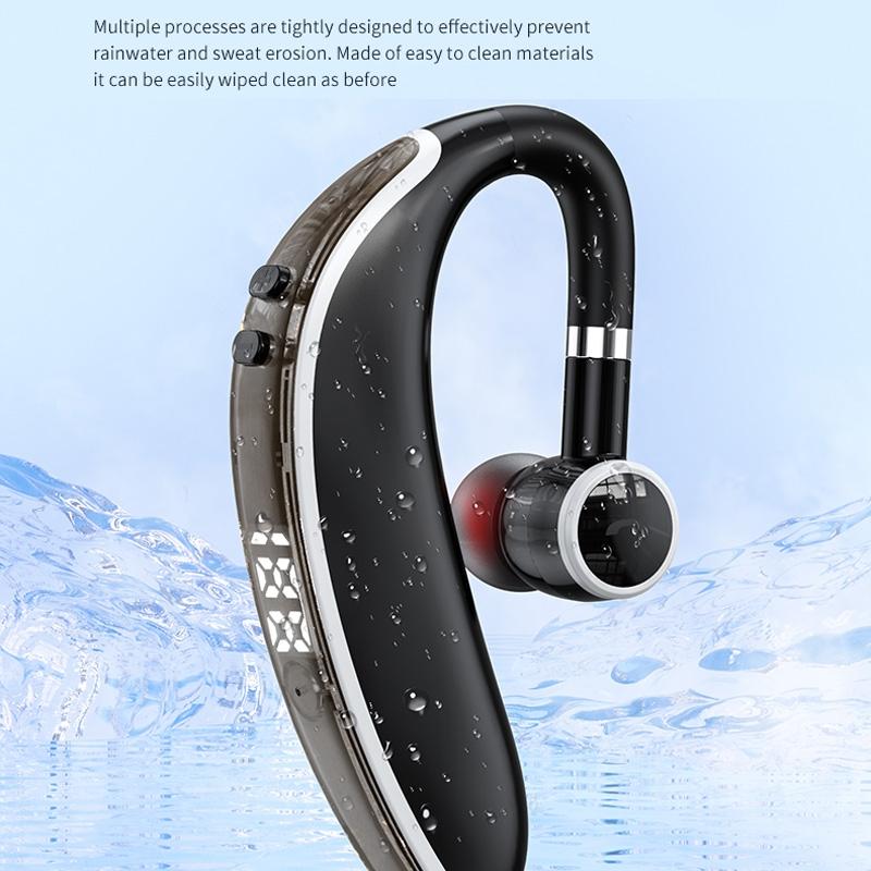 Universal Bluetooth Earphone – Single-Ear Rotating Wireless Headset (Black / White)