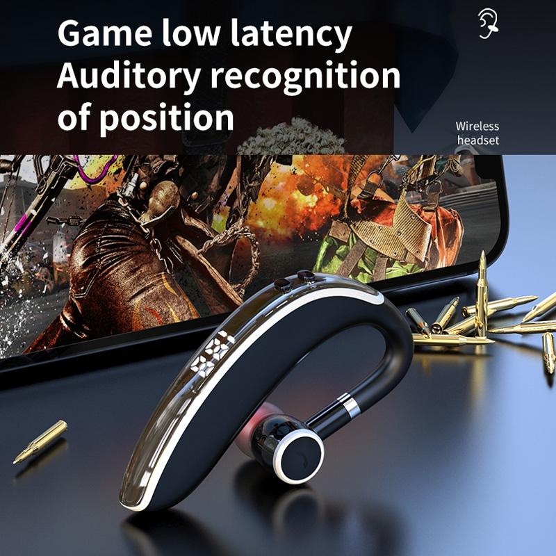 Universal Bluetooth Earphone – Single-Ear Rotating Wireless Headset (Black / White)