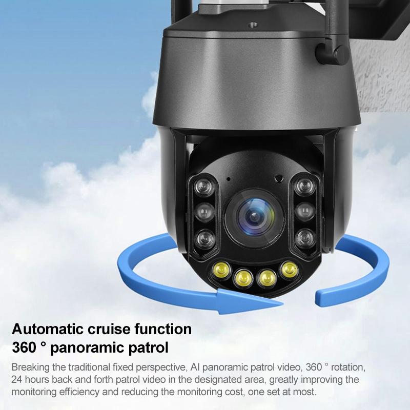 5MP Wireless WiFi Laser Camera – Black | Two-Way Voice & Mobile Monitoring Security Cam