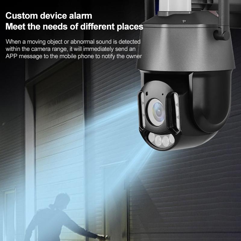 5MP Wireless WiFi Laser Camera – Black | Two-Way Voice & Mobile Monitoring Security Cam