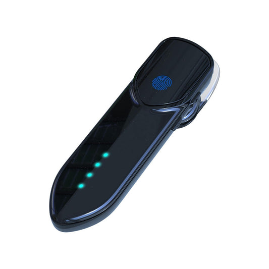 Business Style Bluetooth 5.0 Earphone – Fingerprint Touch Control, Wireless Hands-Free Headset – Black