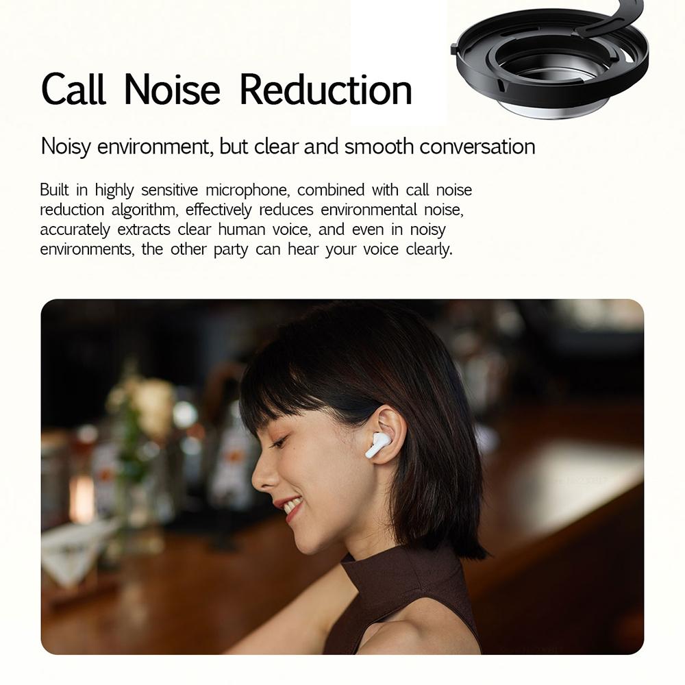 Waterproof Redmi Buds 4 Vitality Wireless Earphones – Bluetooth Calling, Noise Reduction, True Wireless, White