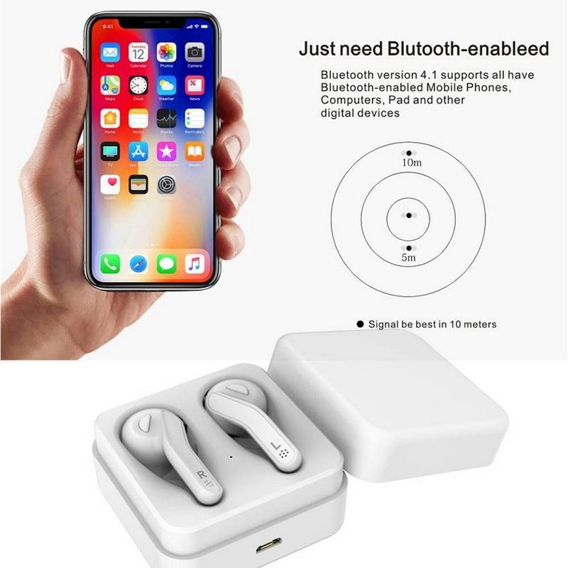 Mini Touch Control Wireless Earbuds with Charging Case – HiFi Bluetooth TWS Headphones – Black