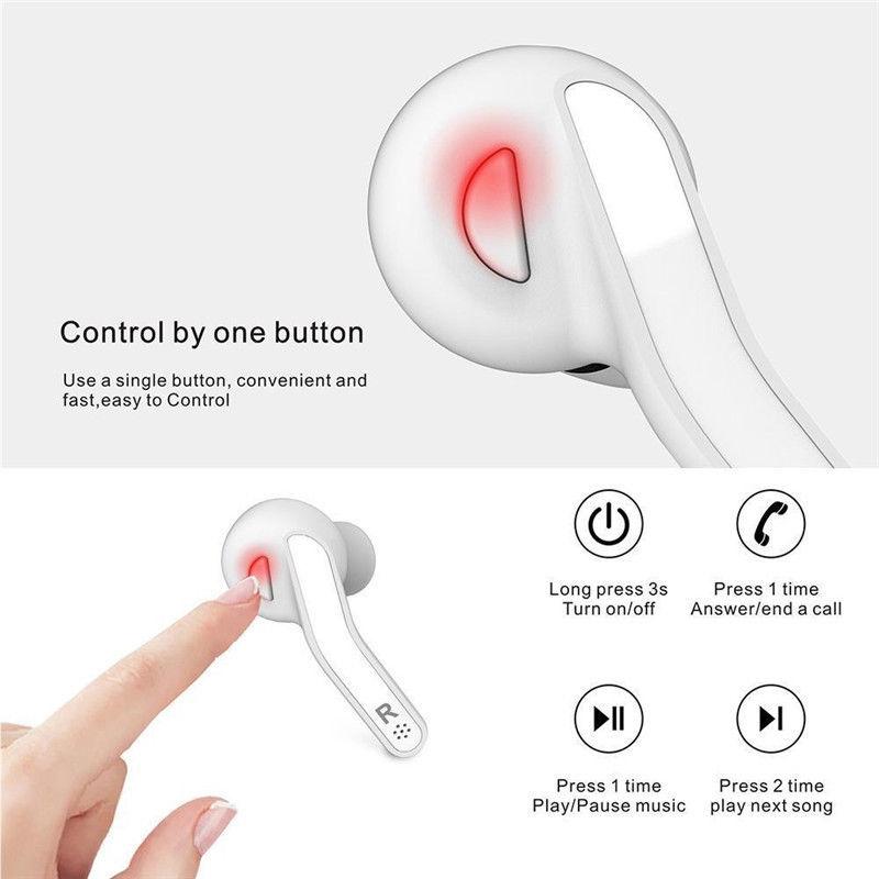 Mini Touch Control Wireless Earbuds with Charging Case – HiFi Bluetooth TWS Headphones – Black