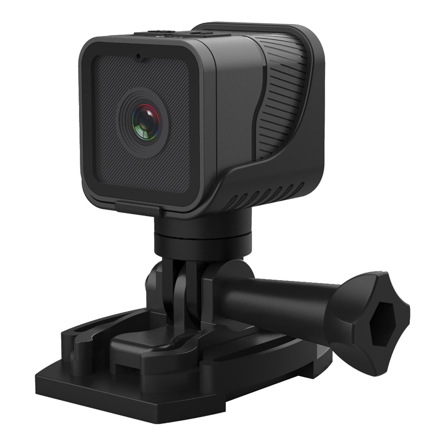 Waterproof Mini Action Camera with Night Vision & Ring Bracket – Compact Sports Camera – Black