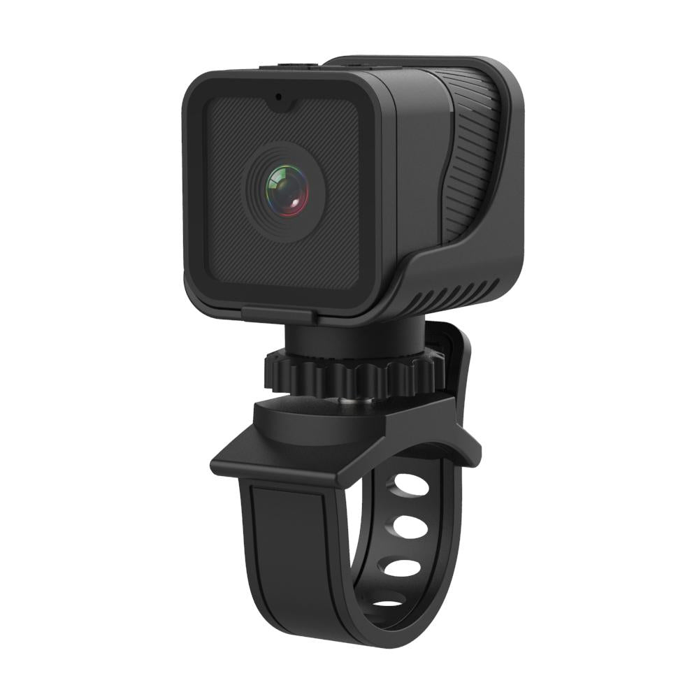 Waterproof Mini Action Camera with Night Vision & Ring Bracket – Compact Sports Camera – Black
