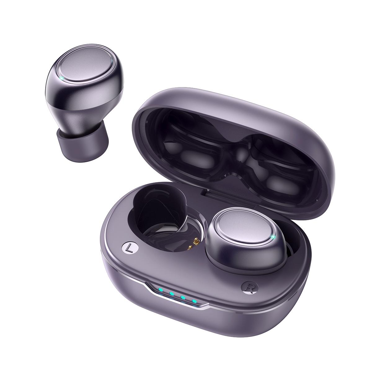 Jdots JR-DB1 Series True Wireless Bluetooth Earphones – Black, TWS In-Ear Earbuds with Mic for Music & Calls