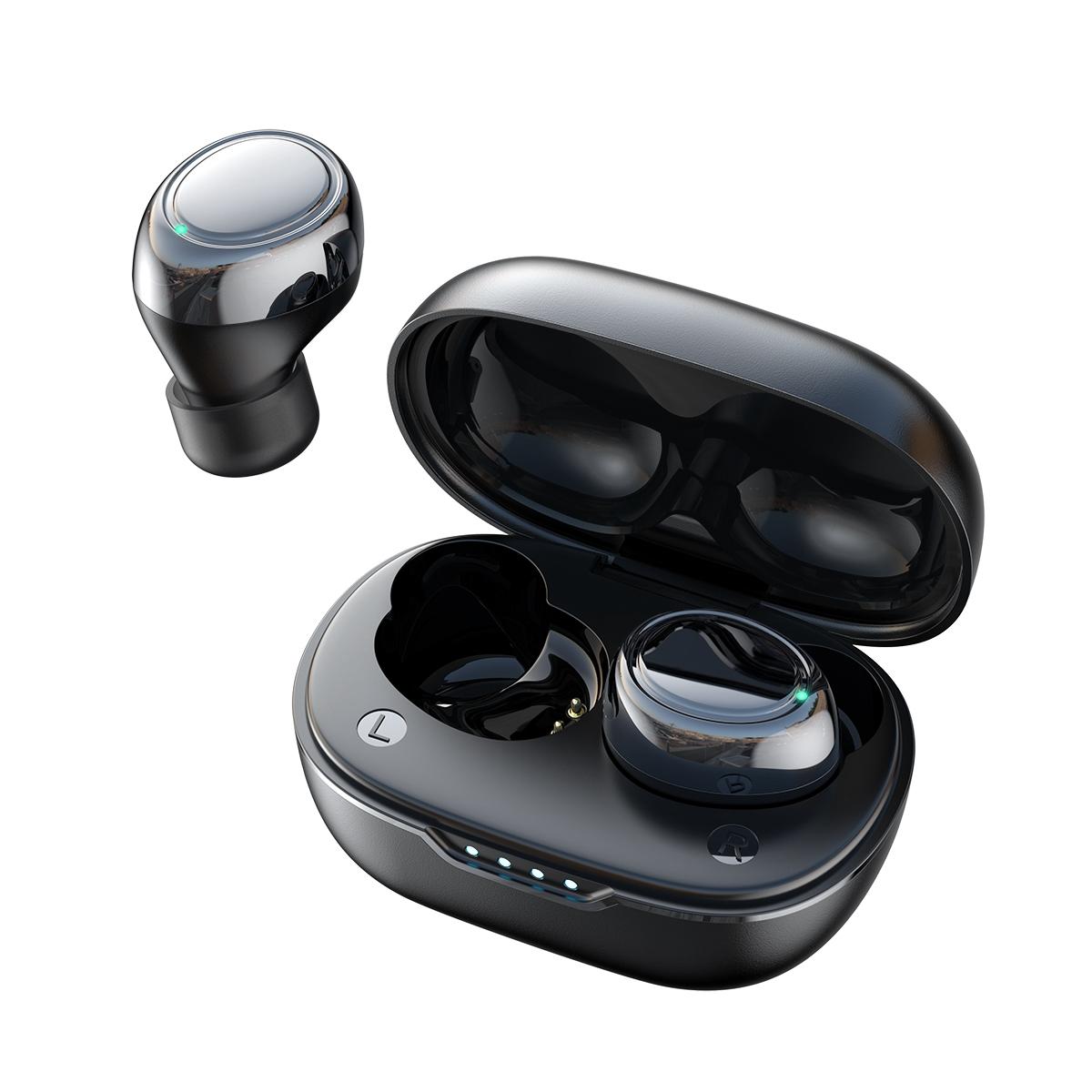 Jdots JR-DB1 Series True Wireless Bluetooth Earphones – Black, TWS In-Ear Earbuds with Mic for Music & Calls