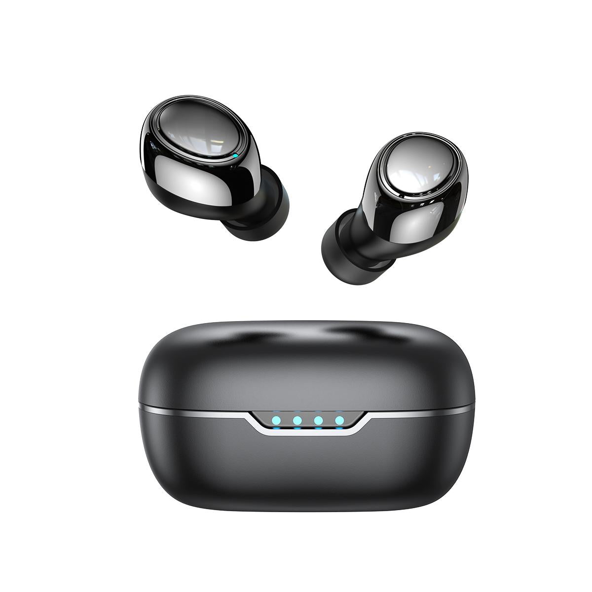 Jdots JR-DB1 Series True Wireless Bluetooth Earphones – Black, TWS In-Ear Earbuds with Mic for Music & Calls