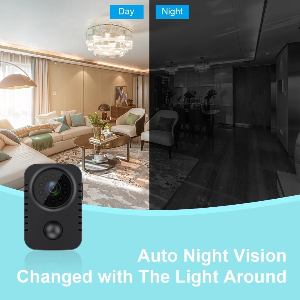 1080P HD Night Vision Surveillance Camera – Infrared Motion Detection, Indoor/Outdoor Security – Black