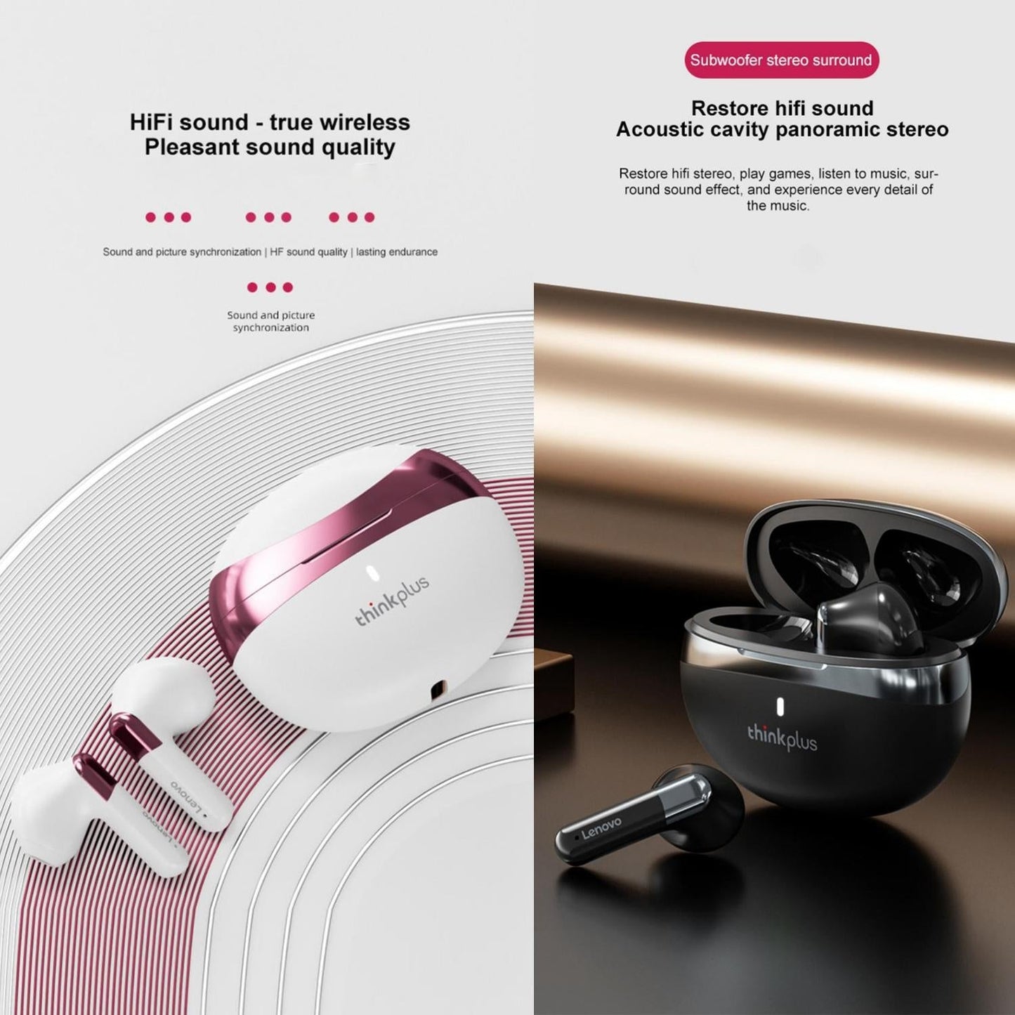 Wireless Bluetooth Earphones with HD Mic – Black, Clear Audio, Noise Reduction, Long Battery Life