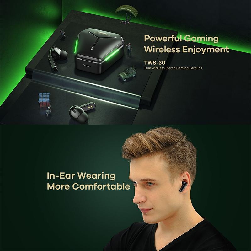 Wireless Gaming Earbuds – True Stereo Bluetooth 5.0 – White