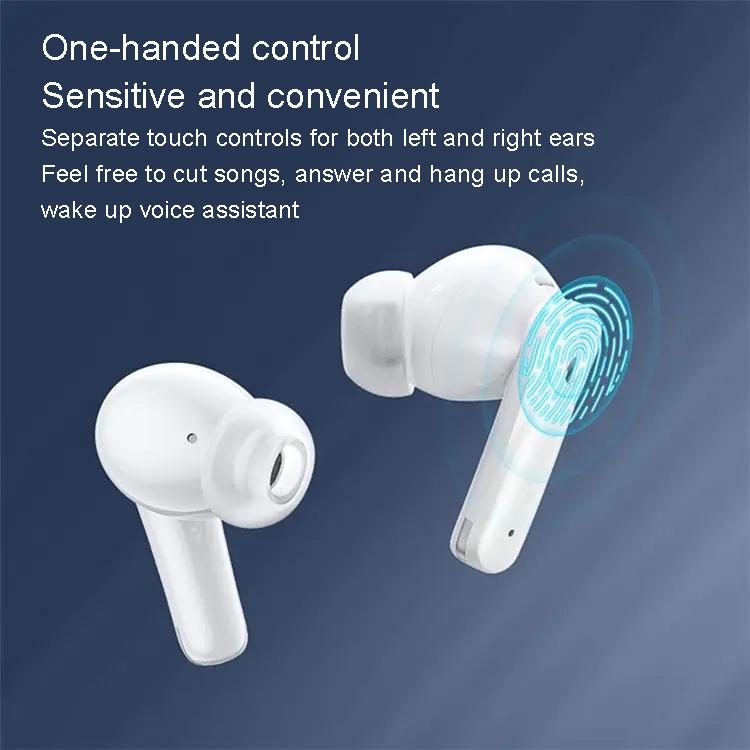 Wireless Dual Noise-Cancelling Bluetooth Earphones – Crystal Clear Calls & HiFi Music – Ivory White