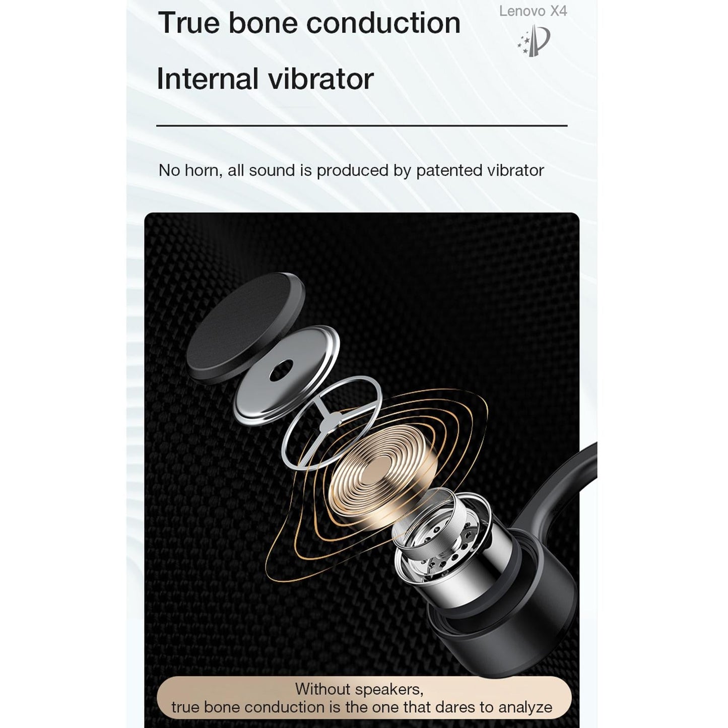 Waterproof Bone Conduction Bluetooth Earphones – Open-Ear Wireless Headphones – Black