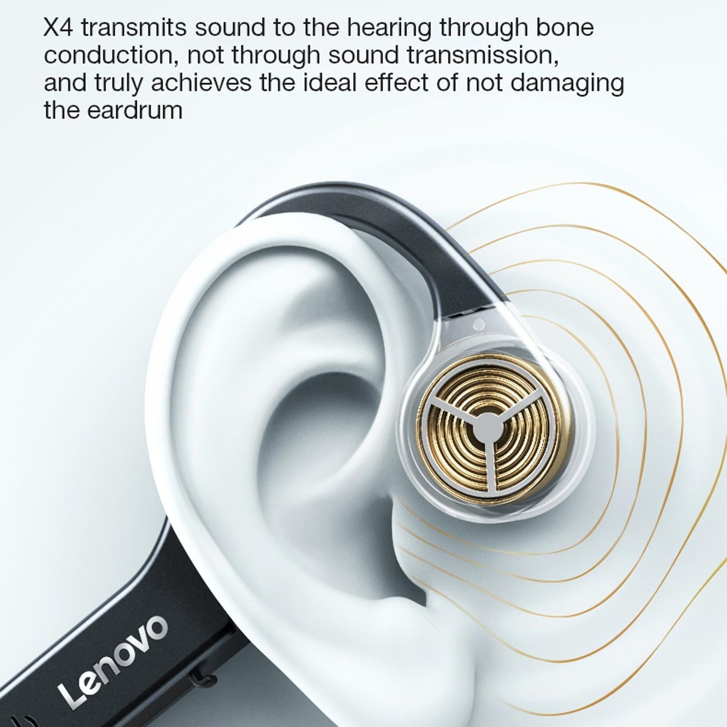 Waterproof Bone Conduction Bluetooth Earphones – Open-Ear Wireless Headphones – Black