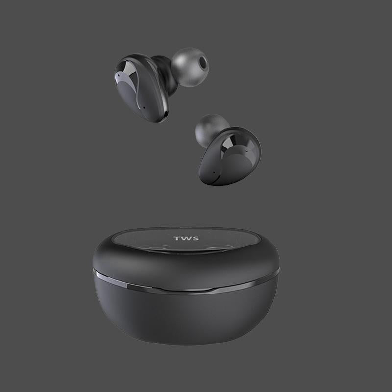 Mini Wireless Bluetooth Headset with Power Display – Blue, Compact Design, Clear Audio