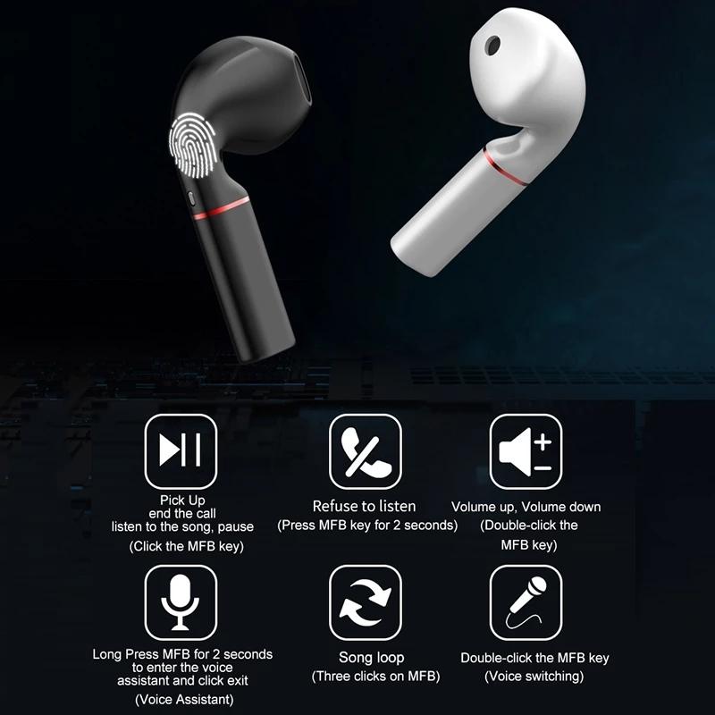 Mini Wireless Bluetooth Car Earphone with Mic – Business Driving, Black