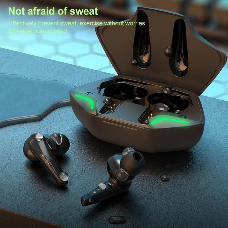 Wireless Gaming Earbuds – Bluetooth 5.0, LED Display, Low Latency, Hi-Fi Stereo Sound – Black