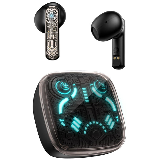 Black TWS Bluetooth Gaming Earphones with Noise Reduction – Low Latency Wireless Headset