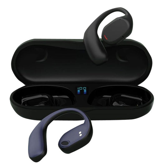 Wireless Bluetooth Sports Earphones JS270 – Hanging Ear Design – Black