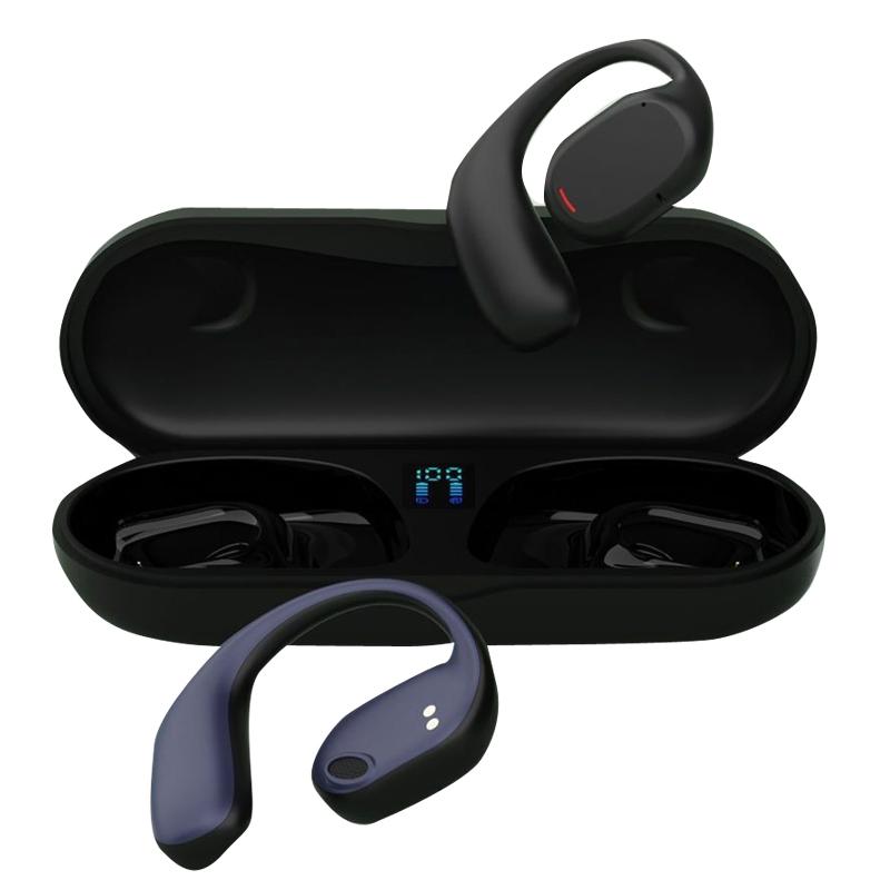 Wireless Bluetooth Sports Earphones JS270 – Hanging Ear Design – Black