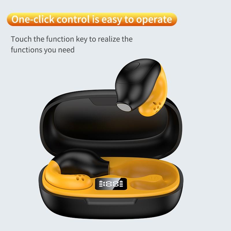 Wireless Ear Clip Bluetooth Headset with LED Display – Secure Fit, Noise Reduction, Hands-Free Calling
