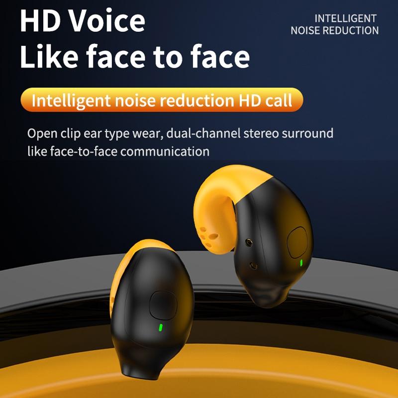 Wireless Ear Clip Bluetooth Headset with LED Display – Secure Fit, Noise Reduction, Hands-Free Calling