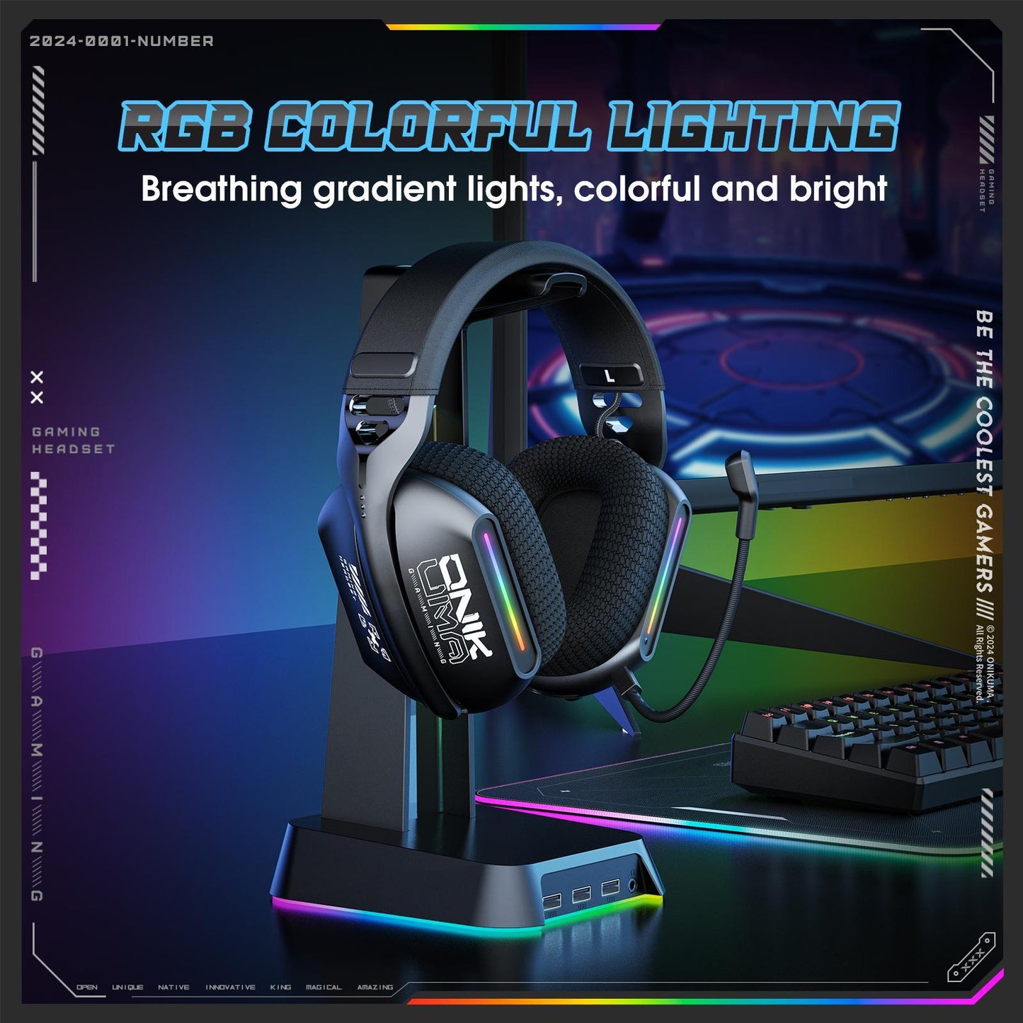 Tri-Mode Bluetooth Gaming Headset – Black, Wireless/Wired/2.4GHz, Noise Cancelling Mic, Multi-Platform Compatible