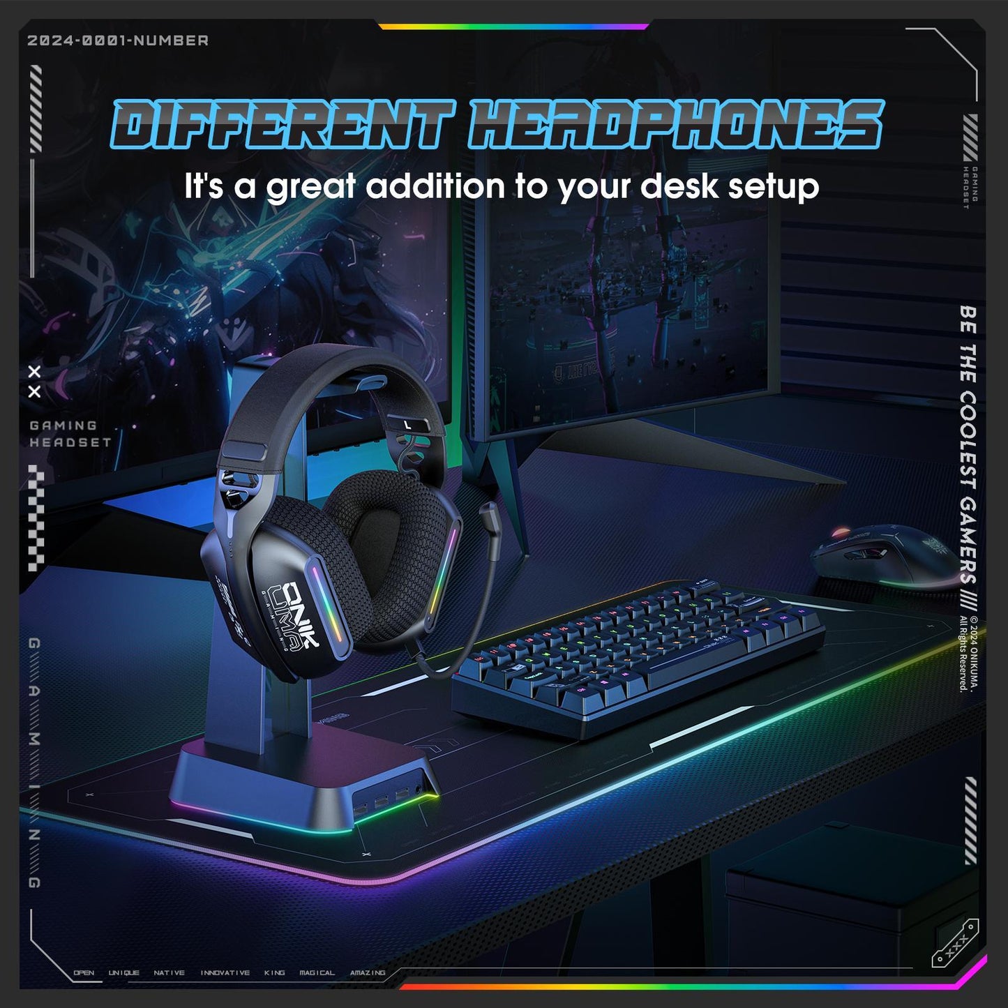 Tri-Mode Bluetooth Gaming Headset – Black, Wireless/Wired/2.4GHz, Noise Cancelling Mic, Multi-Platform Compatible