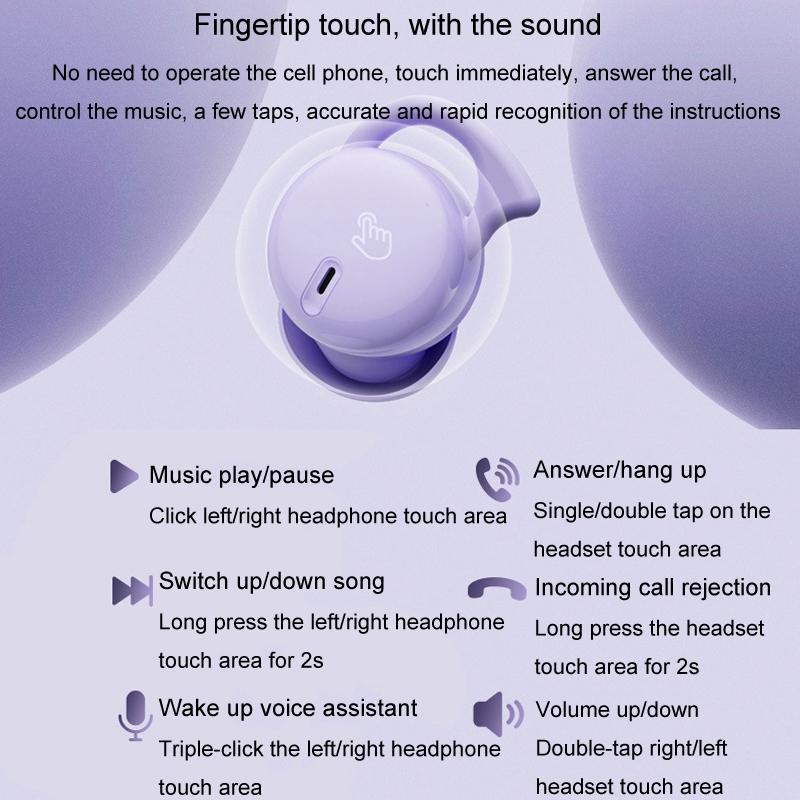 Comfortable Wireless Bluetooth Earphones – Noise-Canceling TWS In-Ear Headphones (Black)