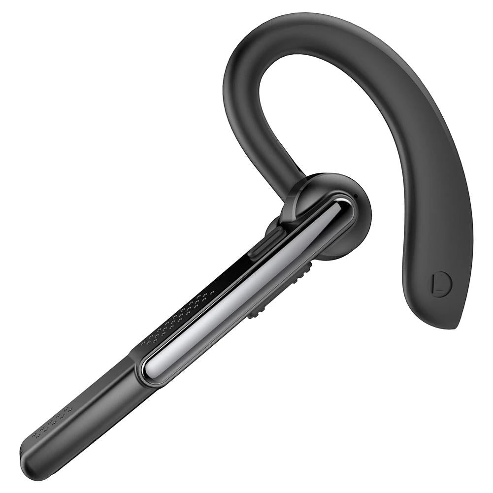 Wireless Bluetooth Earphone with Noise Cancelling & Mic – In-Ear Mono Headset for Calls, Black