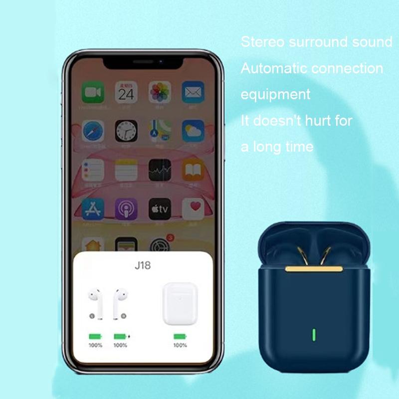 Wireless In-Ear Bluetooth 5.0 Earphones – Blue | Long Battery Life, High-Fidelity Sound, Lightweight Design