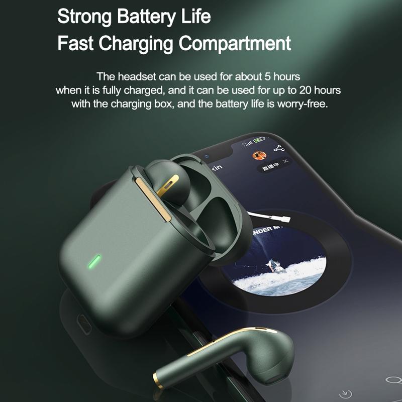 Wireless In-Ear Bluetooth 5.0 Earphones – Blue | Long Battery Life, High-Fidelity Sound, Lightweight Design