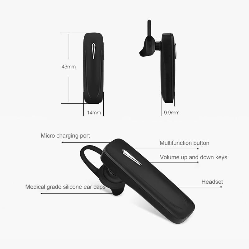 Wireless Bluetooth Earphone for Samsung – Hands-Free V4.1, Black