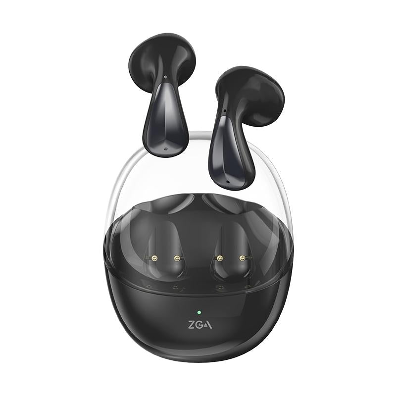 Amber True Wireless Bluetooth Earphones – ZGA GS11, Noise Cancelling, Stereo Sound, Black